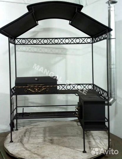 Мангал с крышей