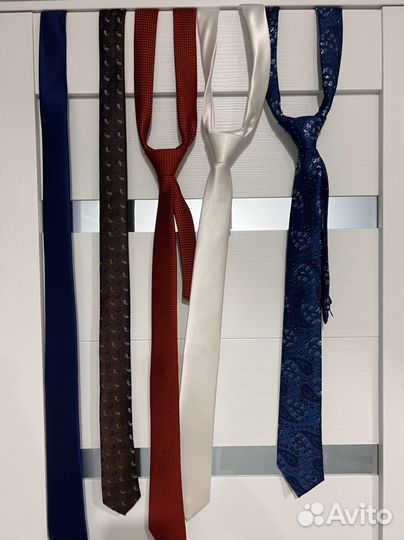 Галстук мужской натуральный шелк 5 шт