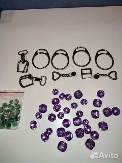 Пуговицы стразы пришивные, фурнитура