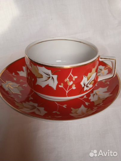 Чайная пара тройка клиновые листья