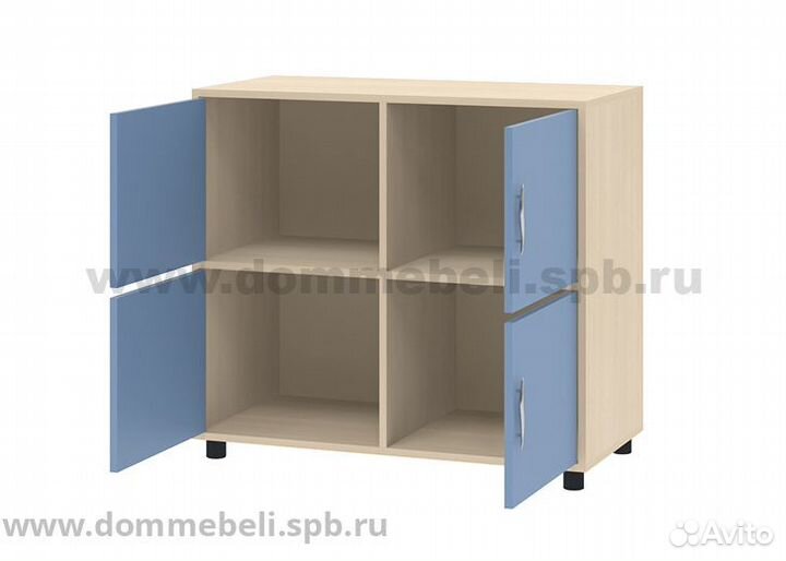 Тумба 4-дв. 7.01 Дельта дуб молочный/оранжевый