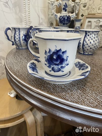 Чайные чашки гжель