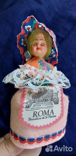 Винтажная коллекционная кукла 13см, Италия