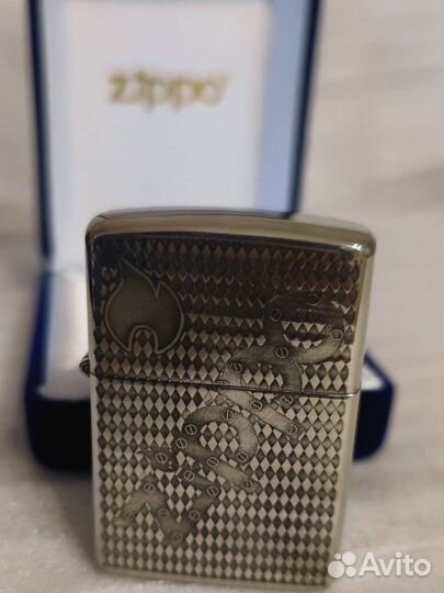 Зажигалка zippo armor sterling гравировка
