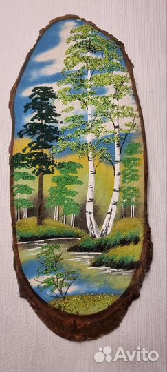 Картина панно из дерева