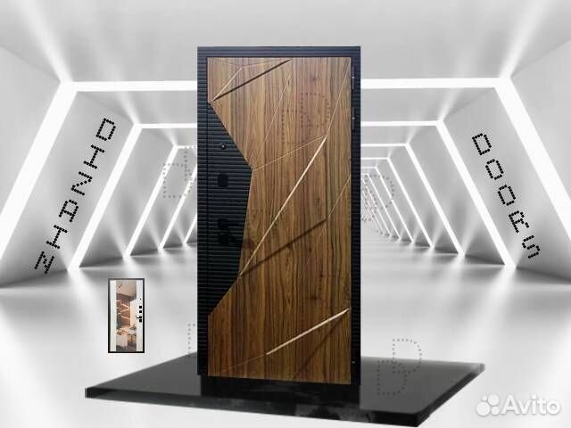 Дизайнерская металлическая дверь 3D панель