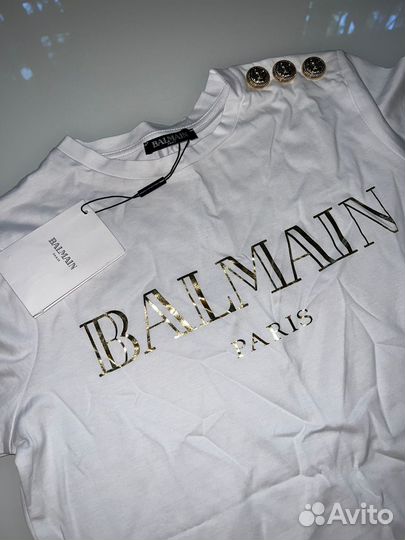 Белая футболка balmain оригинал новая