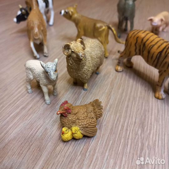 Игрушки фигурки животных пальчиковый театр брелок