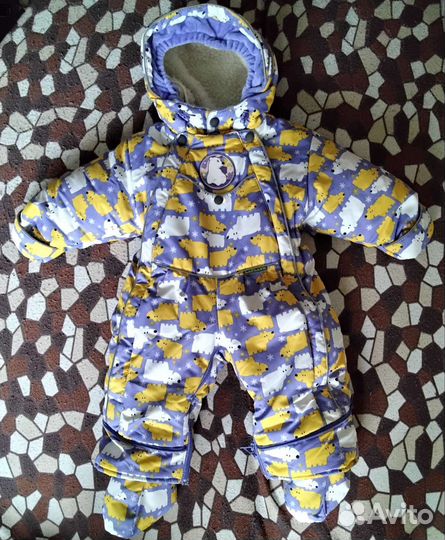 Детский зимний комбинезон на 1-1,5 года