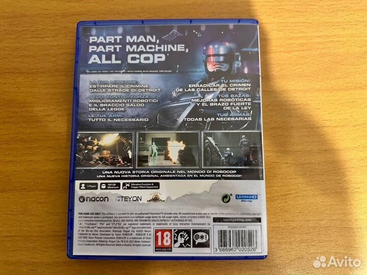 Игра Robocop PS5 (Русские субтитры) Диск новый Pla
