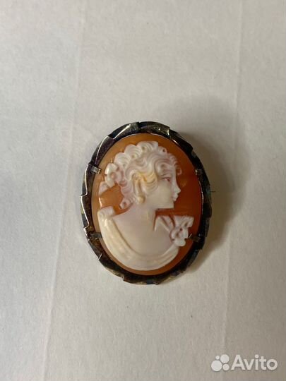 Брошь винтаж Камея#Винтажная брошь антикварная