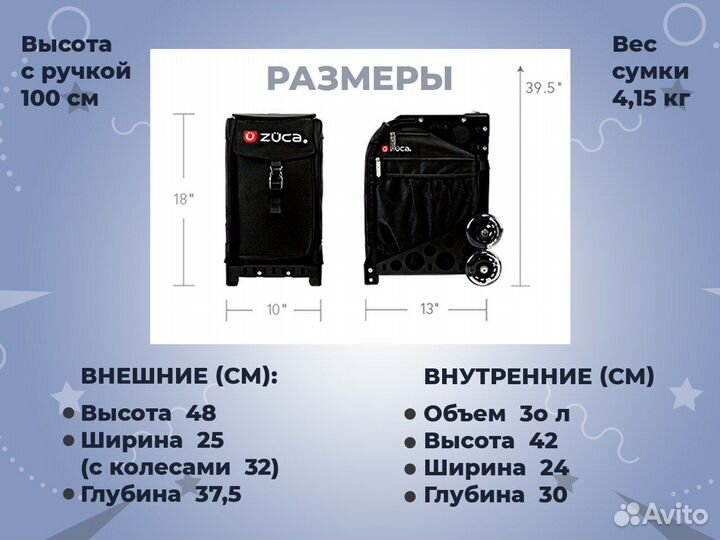 Чемодан для фигуристов на колесах Cobalt Zuca