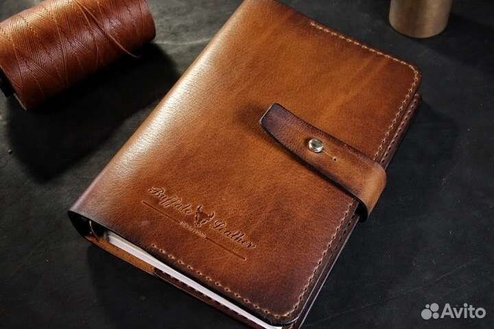 Кожаная обложка на ежедневник/блок