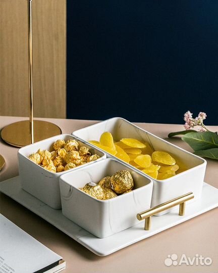 Менажница мрамор