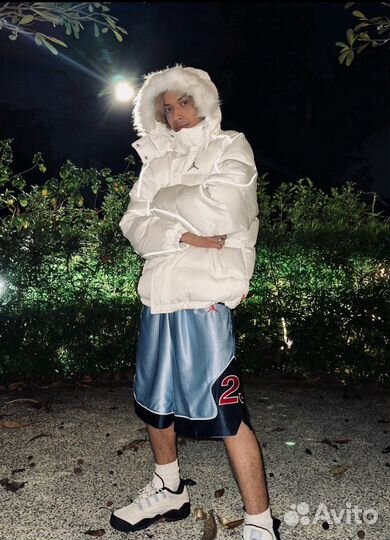 Пуховик Jordan x Supreme White Puffer Jacket FW24