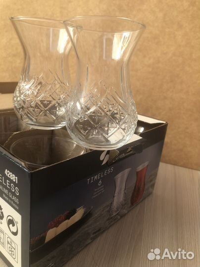 Стаканы армуды, бокалы под чай