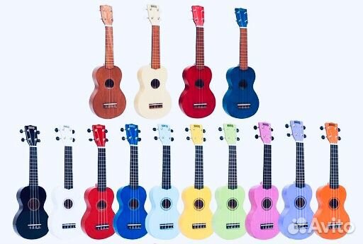 Укулеле гавайская гитара космос 4 струны