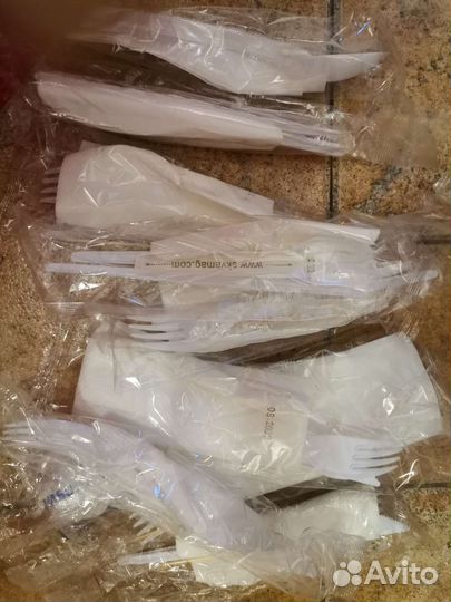 Одноразовые вилки, ложки в инд. упаковке
