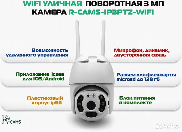 Видеонаблюдение. Поворотная камера с wifi модулем