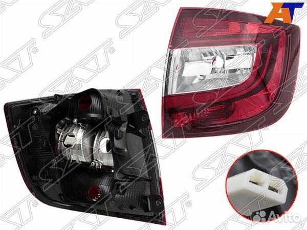 Фонарь задний skoda rapid 12