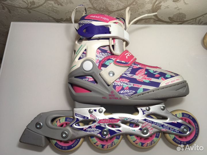 Роликовые коньки раздвижные Reaction 26-31р