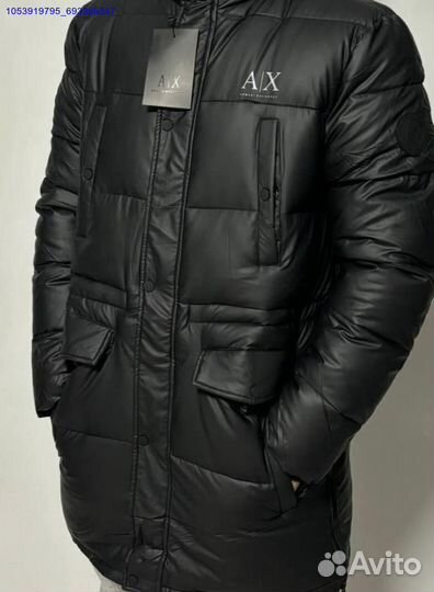 Длинный пуховик Armani exchange