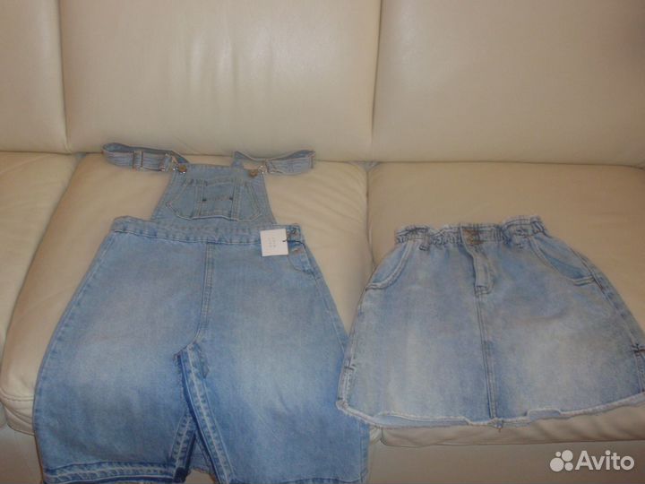 Пакет вещей zara новый сарафан р.152, юбка джинс