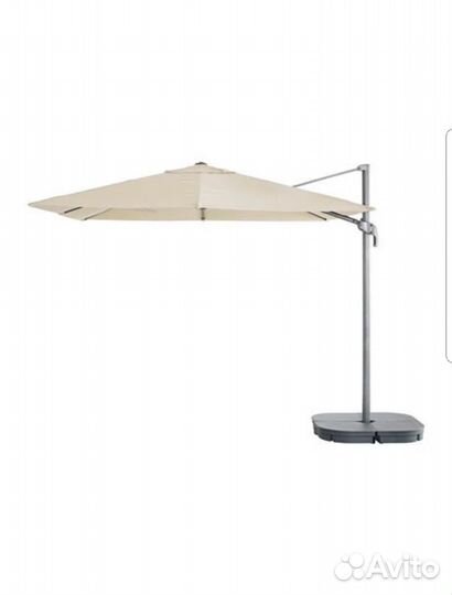 Зонт садовый прямоугольный на боковой стойке
