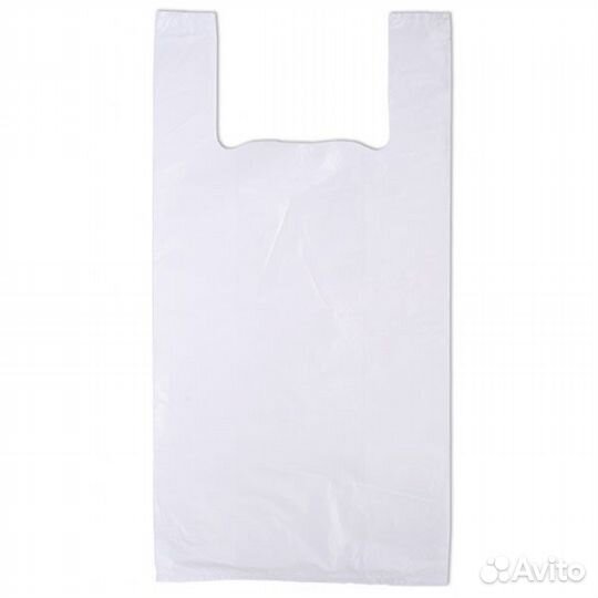 Пакет майка 30*60см, белые, пачка 100 штук