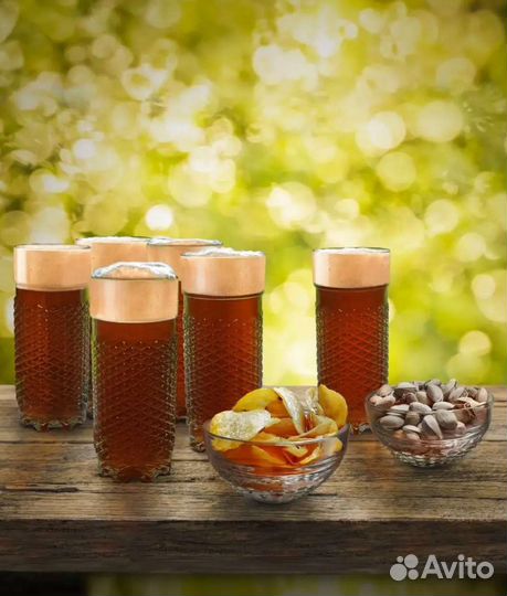 6 стаканов и 2 креманки