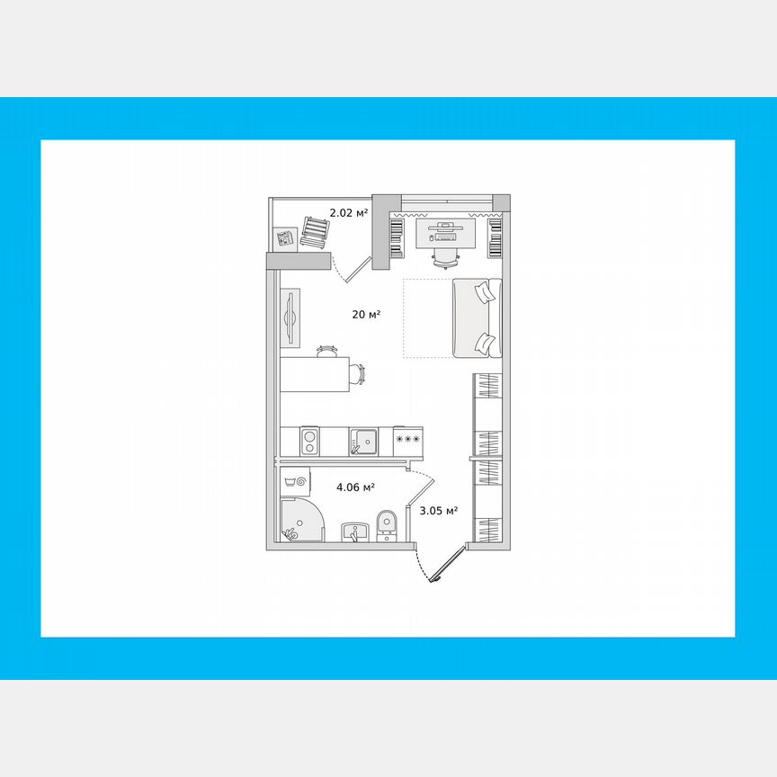 Квартира-студия, 27,3 м², 14/15 эт.