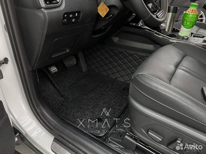 3D коврики из экокожи для KIA Sorento MQ4 7 мест
