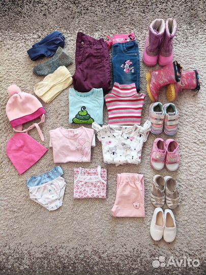 Пакет одежды и обуви на девочку