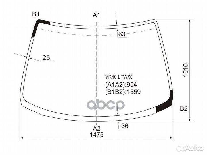 Стекло лобовое Toyota Lite Ace 96-07 / Lite Ace