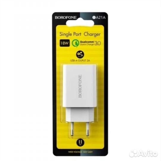 Сзу borofone А21А Q.C 3.0 18W