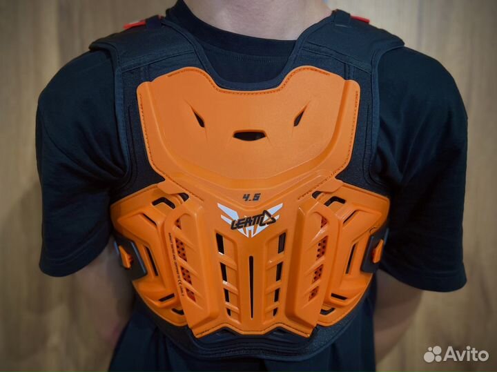 Leatt Chest Protector 4.5 Junior, Бело-оранжевый