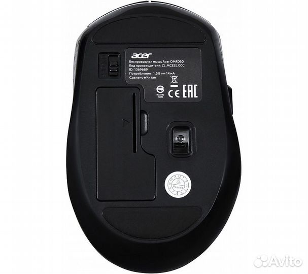 Беспроводная мышь Acer OMR060, черный