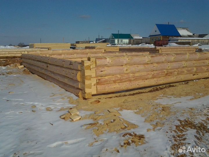 Сруб дома баня из зимнего леса с доставкой