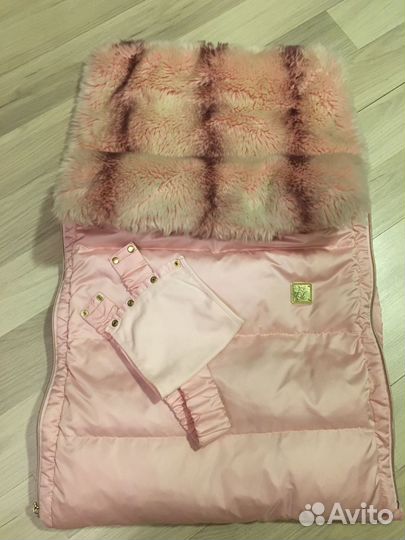 Конверт choupette на пуху с мехом