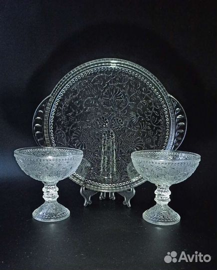 Ваза на ножке. Антикварные, СССР, Чехословакия