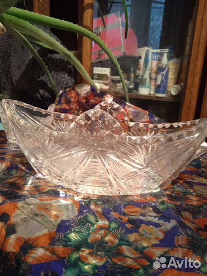 Хрустальная ваза конфетница СССР