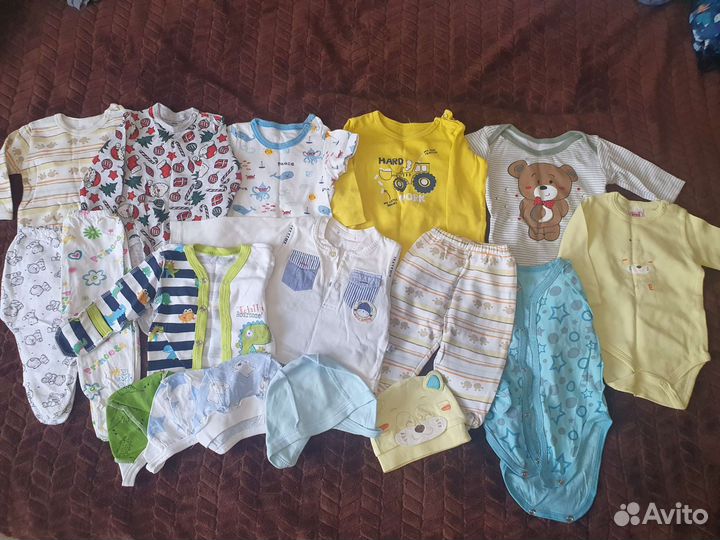 Детские вещи пакетом на мальчика 0-3 месяца