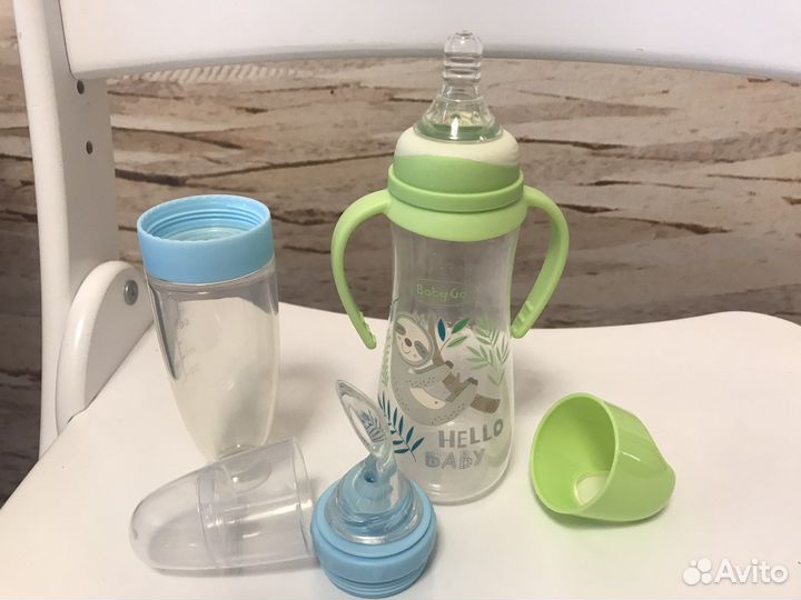 Бутылочка, ложка дозатор, ниблер, пустышки,футляр