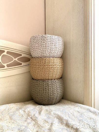 Кашпо, корзина из ротанга