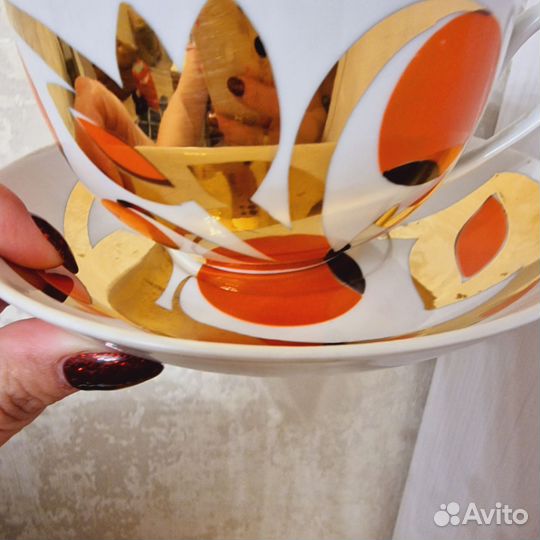 Чайная пара лфз.Золотой завиток