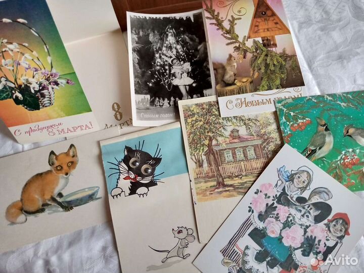 Открытки, фото актеров, тематические 50-х гг