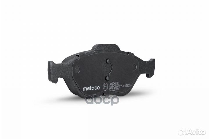 Колодки тормозные передние к-кт 3000-031 metaco