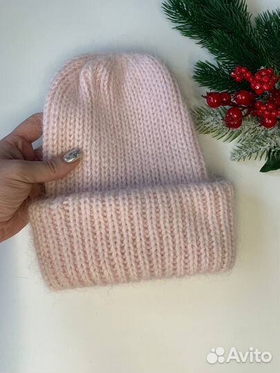 Шапка ручной работы из пуха норки, ангоры