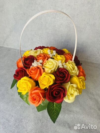 Букет цветов из мыльных роз