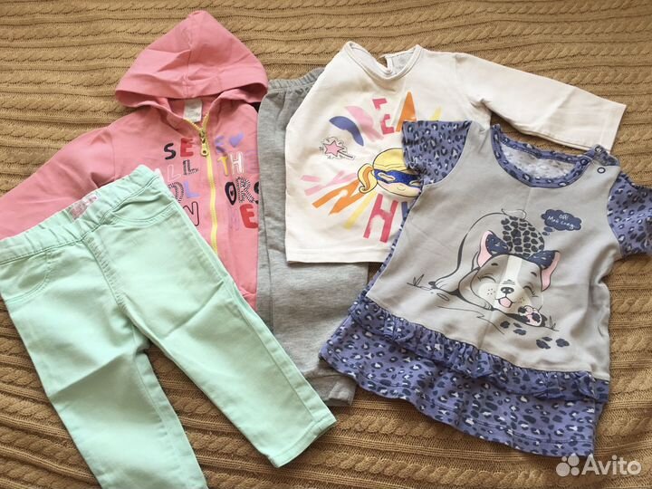 Вещи для девочки пакетом от 0 до 2 лет